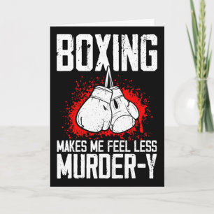 Tarjeta Boxeador divertido de kickboxing Savate Mma Artes 