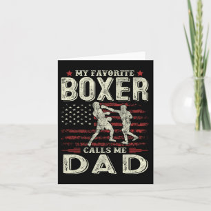 Tarjeta Boxeador Favorito Del Día Del Padre Me Llama Papá 