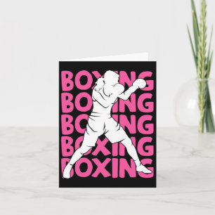 Tarjeta Boxeador Mujeres Chicas Niños 1