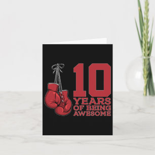 Tarjeta Boxear 10 años de ser un asombroso Boxer 10 años