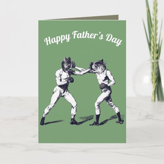 Tarjeta Boxear el Día del Padre (Anverso)