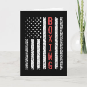 Tarjeta Boxeo Bandera Americana 4 De Julio Cool Boxer Nove