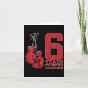 Tarjeta Boxeo De 6 Años De Ser Impresionante Boxer 6 Años