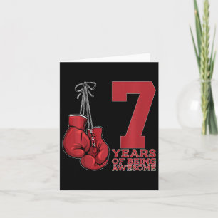 Tarjeta Boxeo De 7 Años De Ser Impresionante Boxer 7 Años