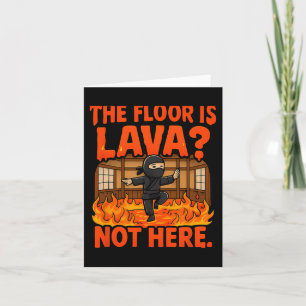 Tarjeta Boxeo de artes marciales Ninja Lava Floor Dojo Hum