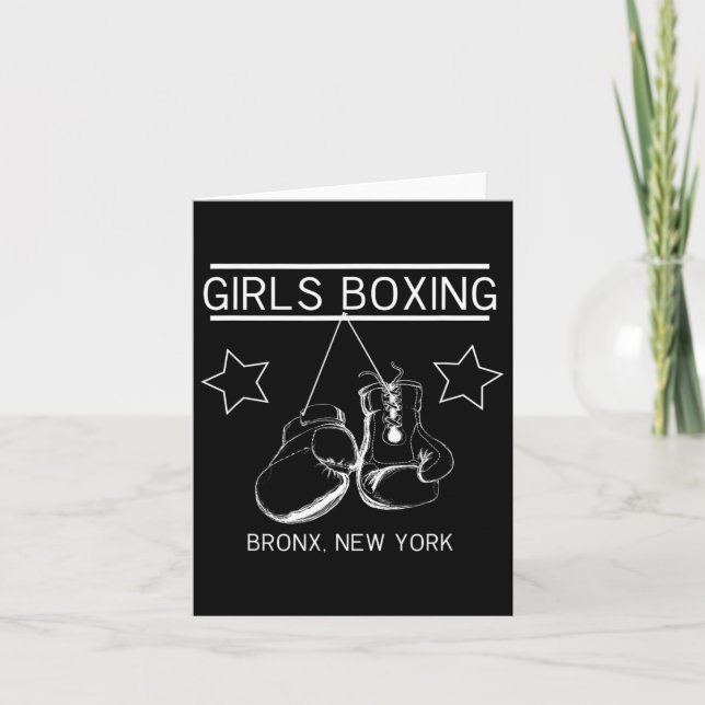 Tarjeta Boxeo de Chicas de Bronx en Nueva York (Anverso)
