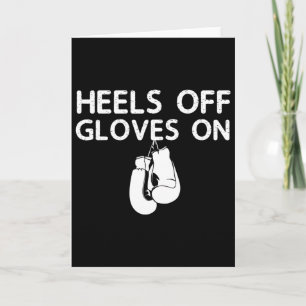 Tarjeta Boxeo de Kickboxing de Navidad con Tacones Fuera G