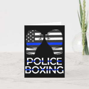 Tarjeta Boxeo de la policía Línea Azul Guantes de boxeo De
