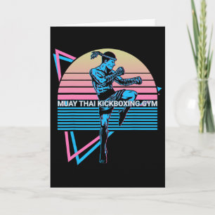 Tarjeta Boxeo de Muay Thai Retro Boxeo de Muay Thai Gimnas