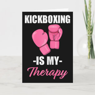 Tarjeta Boxeo de Mujeres es Mi Terapia Gran Regalo Femenin