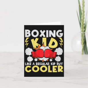 Tarjeta Boxeo De Niños Como Un Niño Regular Pero Más Frío