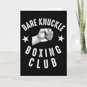 Tarjeta Boxeo de nudillos hombres luchando con puños lucha