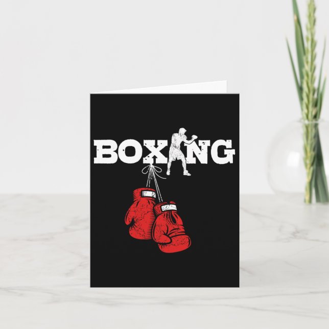 Tarjeta Boxeo de regalo de boxeo para hombres boxeadores a (Anverso)