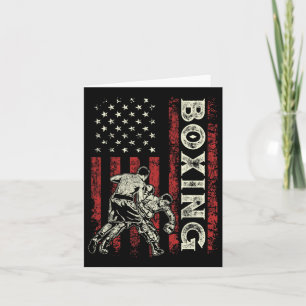 Tarjeta Boxeo De Regalos De Bandera Estadounidense Para Pa