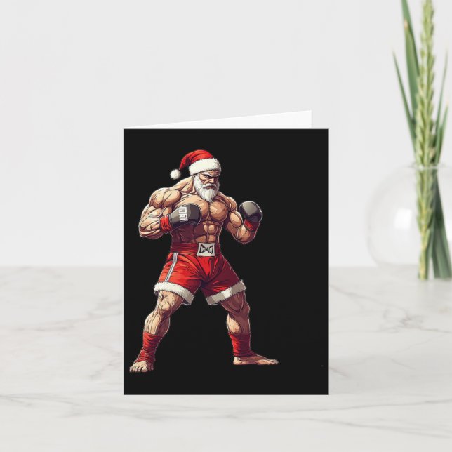 Tarjeta Boxeo De Santa Claus - Boxeo Y Boxeo Tailandés (Anverso)