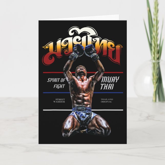 Tarjeta Boxeo de Tailandia Original Muay Thai (Anverso)