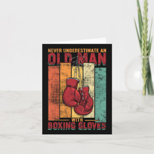 Tarjeta Boxeo de Viejo Hombre - Vintage