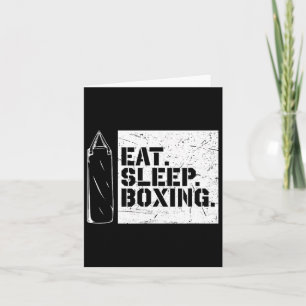 Tarjeta Boxeo Día de Comer Dormir Boxeo Repetir Boxeo Grac