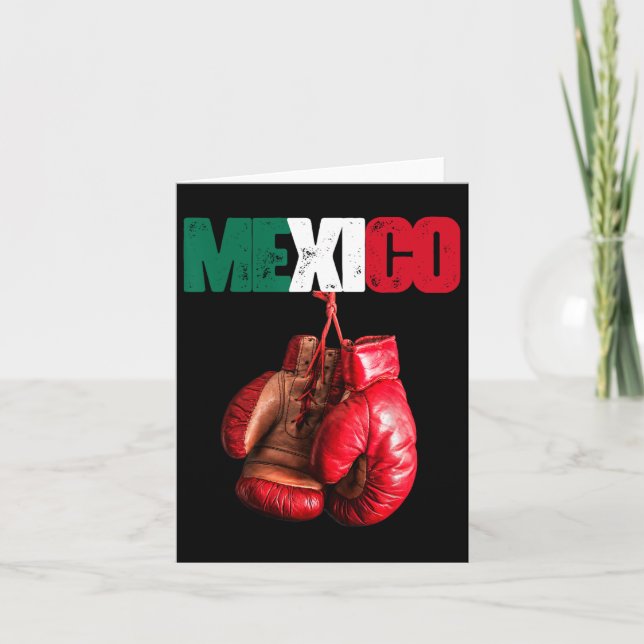 Tarjeta Boxeo divertido - Amo Boxear México (Anverso)
