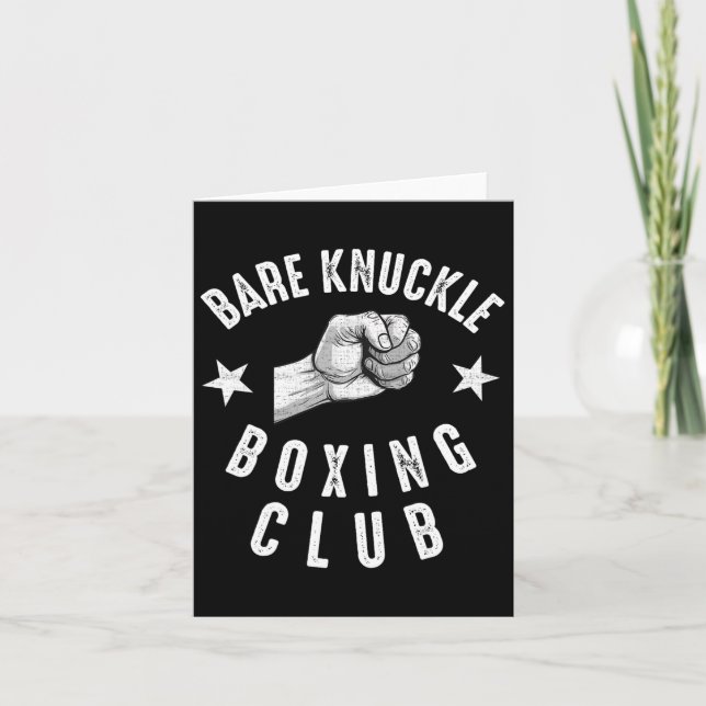 Tarjeta Boxeo en Knuckle al desnudo Hombres de Fiebre (Anverso)