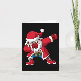 Tarjeta Boxeo en Santa Claus Boxer Navidades Boxeo Hombres