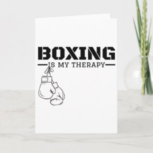 Tarjeta Boxeo Es Mi Terapia Divertido Boxeador Fitness Muj