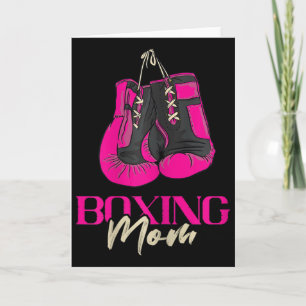 Tarjeta Boxeo Femenino Mamá Boxeadora Guantes de Boxeo Kic