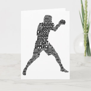 Tarjeta Boxeo Hombres Niños Muchachos Juventud