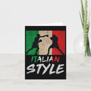 Tarjeta Boxeo Italiano Boxeo Pride Boxeo Niños