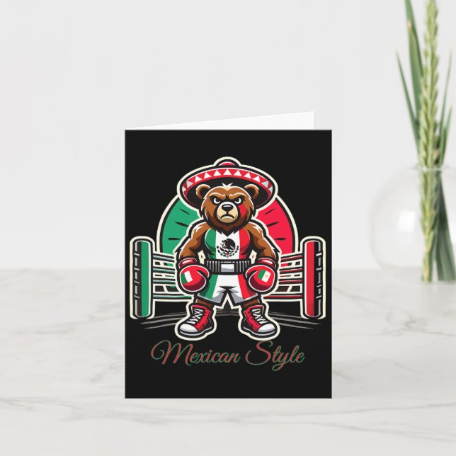 Tarjeta Boxeo Mexicano Para Niños (Anverso)