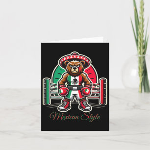 Tarjeta Boxeo Mexicano Para Niños