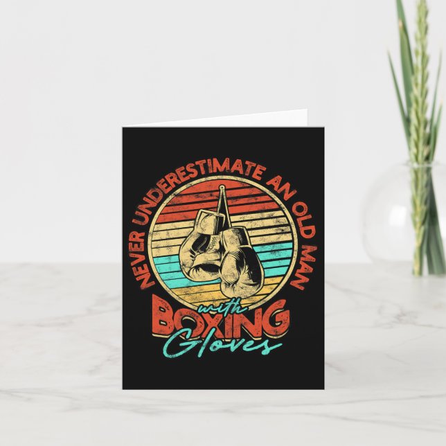 Tarjeta Boxeo para anciano - Vintage 1 (Anverso)