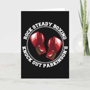 Tarjeta Boxeo Rock Steady Derriba Luchador de Parkinson Re