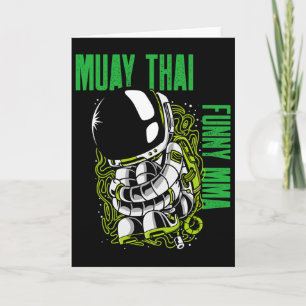 Tarjeta Boxeo Tailandés Astronauta Enrollado, Mma, Kickbox