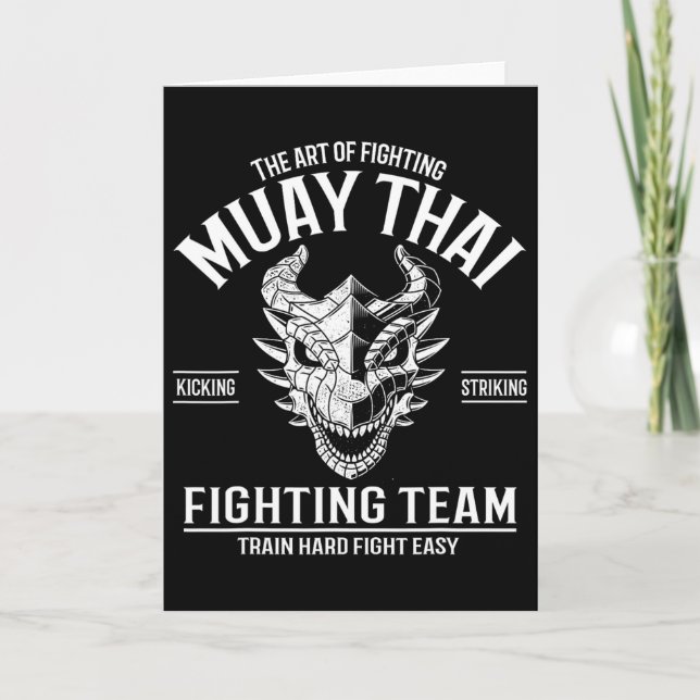 Tarjeta Boxeo tailandés Muay Thai Kickboxing  (Anverso)
