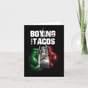 Tarjeta Boxeo Y Tacos Divertidos En México
