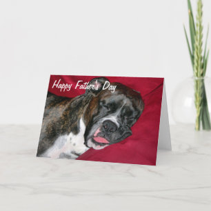 Tarjeta Boxer americano feliz día del padre