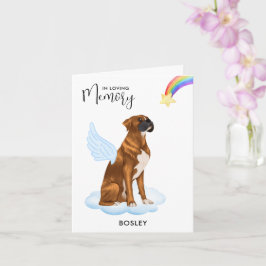 Tarjeta Boxer Angel Dog Memorial Mascota Pérdida Simpatía
