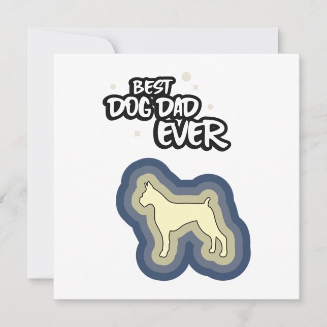 Tarjeta Boxer Blue Best Dog Dad Alguna Vez Te Lo Traigo (Anverso)