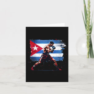 Tarjeta Boxer cubano - Orgullo de Cuba Boxeo de guantes de