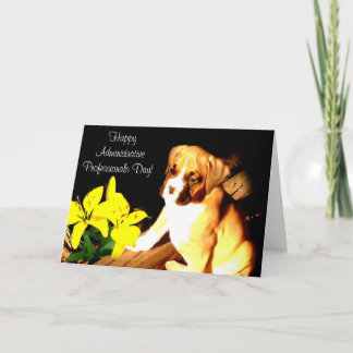 Tarjeta Boxer del Día de los Profesionales Adminis