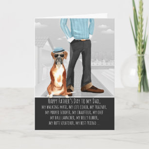 Tarjeta Bóxer del Día del Padre Divertido