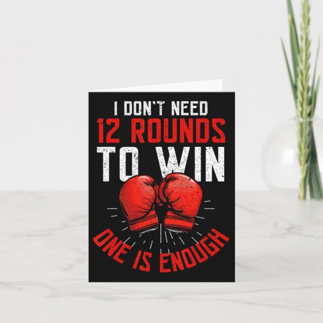 Tarjeta Boxer divertido (Anverso)