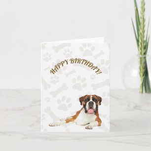 Tarjeta Boxer Dog Happy Birday Card