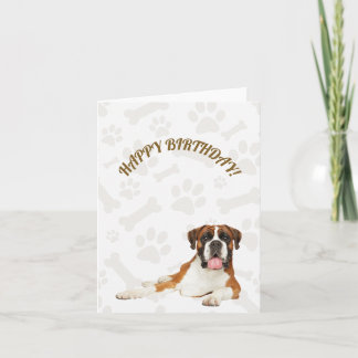 Tarjeta Boxer Dog Happy Birday Card