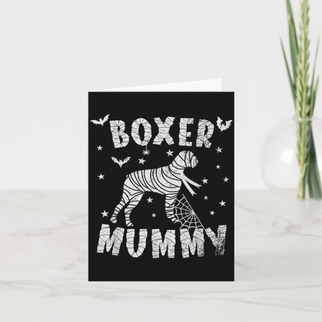 Tarjeta Boxer Dog Mama - Halloween (Anverso)