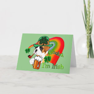 Tarjeta Boxer Dog St Patrick's Day