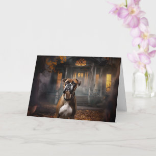 Tarjeta Boxer Halloween Scary