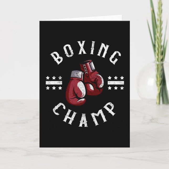 Tarjeta Boxing Champ Sports Martial Arts Fighter (Anverso)