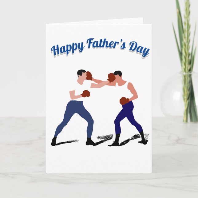 Tarjeta Boxing Feliz Día del Padre (Anverso)